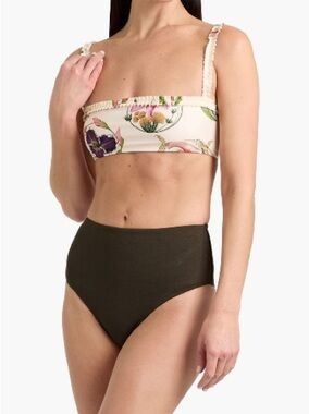 NWT AGUA BENDITA Olmo Marina Bikini Top L